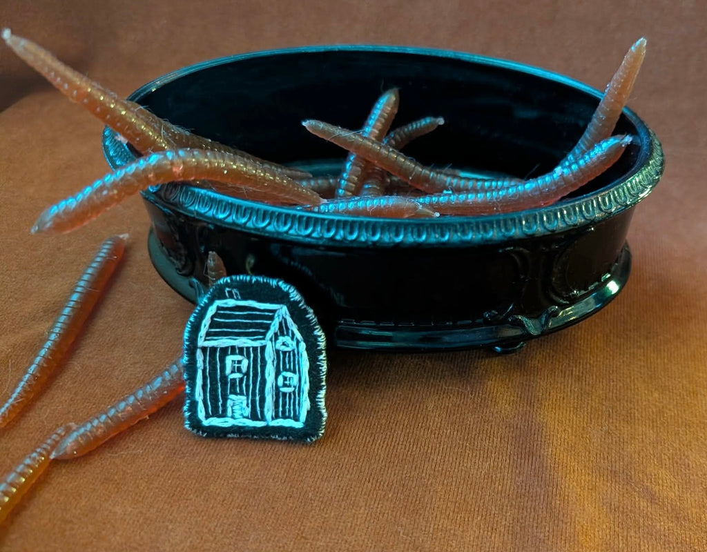 White On Black House Pin